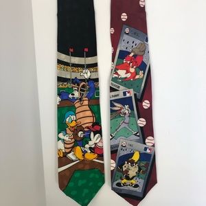 Set of 2 Baseball Themed Ties.